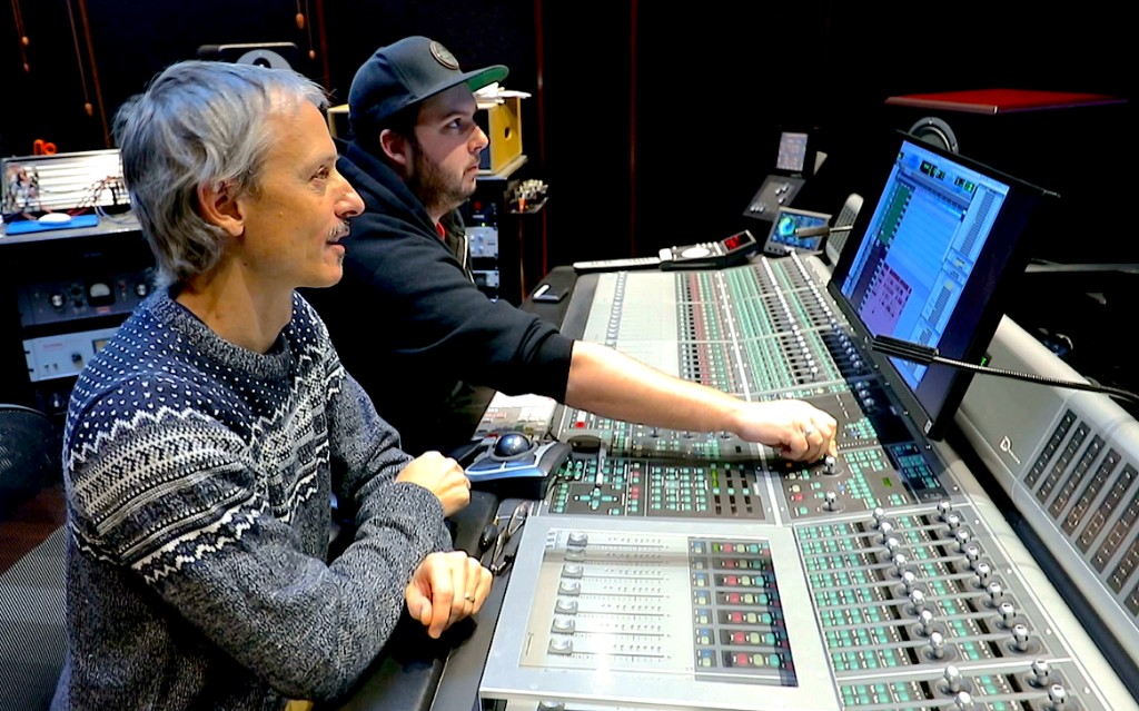 Daniel Scott with Émile at the mixing desk